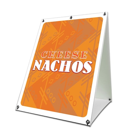 Signmission Cheese Nachos, 36 Inch x 24 Inch A-frame Yard Sign, Coroplast Yard Sign SBC-2436-30361