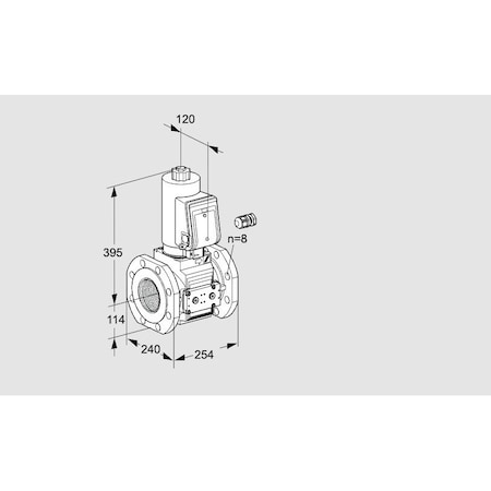 Honeywell Kromschroder VLV, SOLND, SZ 9,125 MM ISO FLG, VAS9125F0 KS88205011