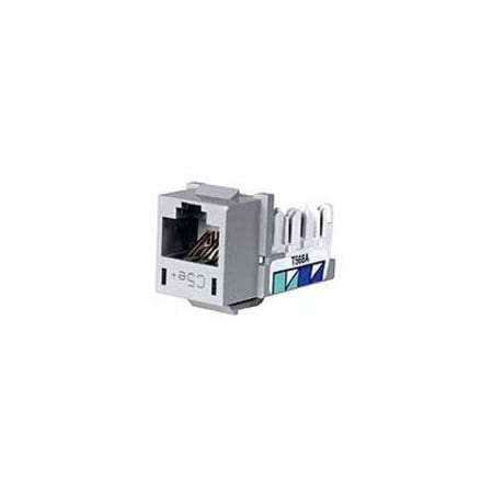 Hubbell Premise Wiring Hubbell Xcelerator Cat.5e Network Connector - 1 Pack - 1 x RJ-45 Network Female - Gray HXJ5EGY