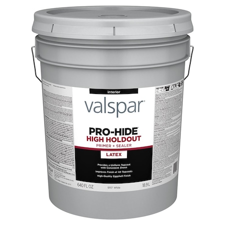 Valspar 5 Gal 91117 White Pro-Hide Interior High Holdout Latex Primer 91117