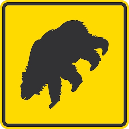 Lyle Bear Symbol, 30x30, High Intensity Prismatic, Yellow G-15396-HI_30x30