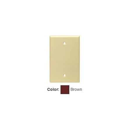 Leviton Blank Wallplate, Midway Size, Gang 1, Brown PJ13
