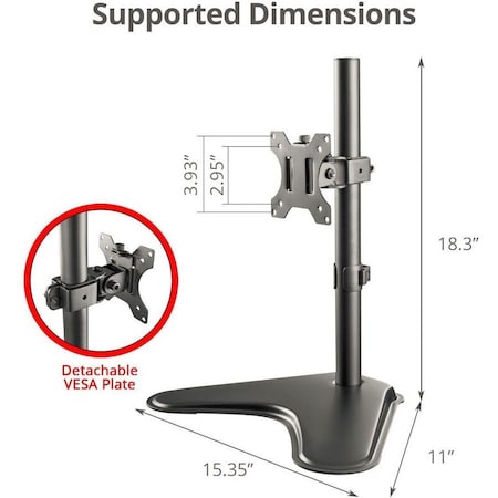 Siig SINGLE MONITOR DESK STAND FOR 13 TO 32IN CE-MT3B11-S1