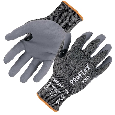Ergodyne Nitrile Coated Cut-Resistant Gloves, Cut Level A7 , Nitrile , Sandy Nitrile , S 1 PR 7073