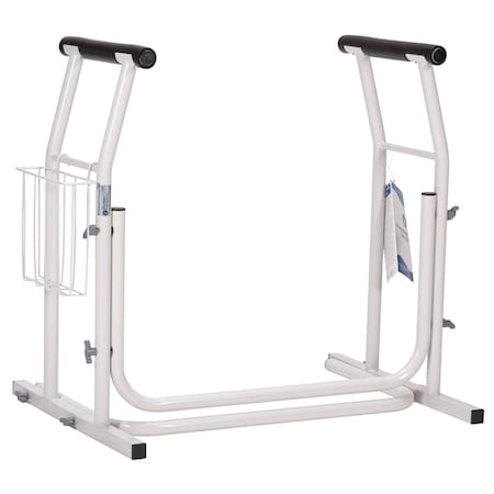 Dynarex Freestanding Toilet Rail, White 10350