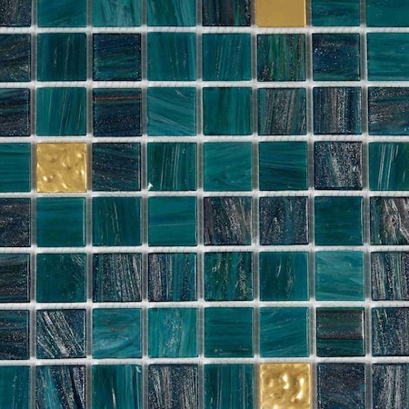 Apollo Tile Mingles 12 in. x 12 in. Glossy Bottle Green Glass Mosaic Wall and Floor Tile 20 sq. ft./case, 20PK MIX2088GN452A