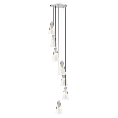 Z-Lite Aimie 7-Light Chandelier, 18 in W x 16 in H, Brushed Nickel 828P7-7R-BN