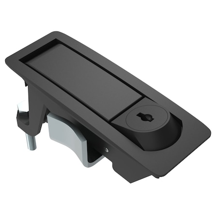 Southco Compression Latch, Key Locking, Raised Trigger, Not sealed, Zinc Alloy, Powder Coat, Black C2-33-25