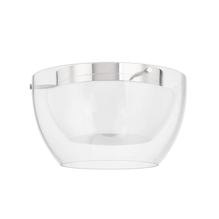 Troy Lighting Dutton 1 Light Flush Mount 14 In. Polished Nickel C5114-PN