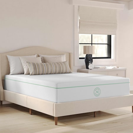 Martha Stewart SleepComplete 12 Inch Queen Medium Firm Triple-Action Cooling Gel Memory Foam Mattress CL-MODD1-12Q-MS