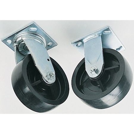 Greenlee Caster Set, Rubber, 10-1/4" W, Silver 603