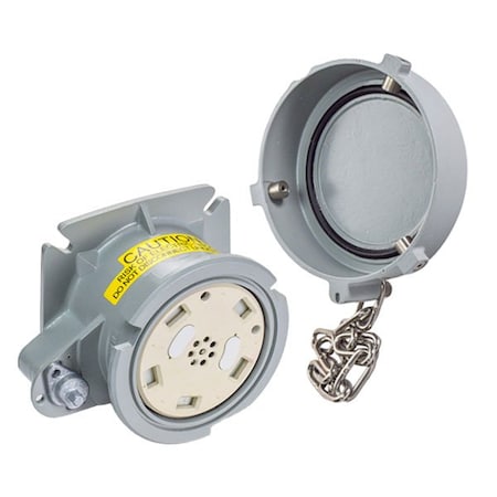 Meltric PFQ300 RECEPTACLE METAL GRAY SIZE F IP 66/67 3P+G 300 A 480 VAC 60 Hz +8 AUX 47-34043