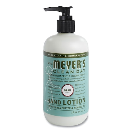Mrs. Meyers Clean Day Clean Day Hand Lotion, 12 oz Pump Bottle, Basil 686591