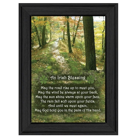 Homeroots Irish Blessing Black Framed Print Wall Art 415589