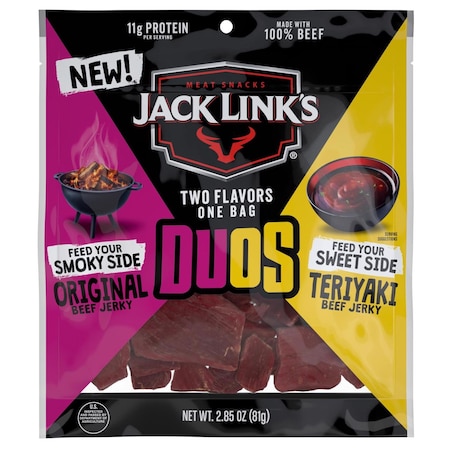 Jack Links Original/Teriyaki Beef Jerky 2.85 oz Bagged 10000043298