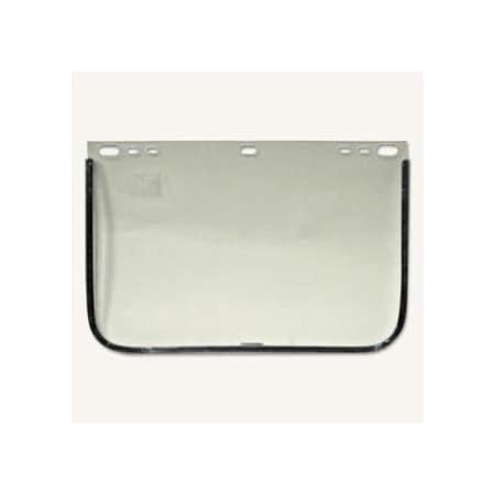Anchor Brand Visor, Clear, Aluminum Bound, 12 in L x 8 in H, For Jackson Safety Head Gear/Cap Adaptors 101-8040-B-CL