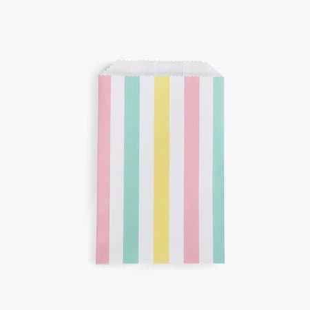 Nashville Wraps Cabana Stripes Paper Merchandise Bags, 6.25x9.25, 500PK MB1CS