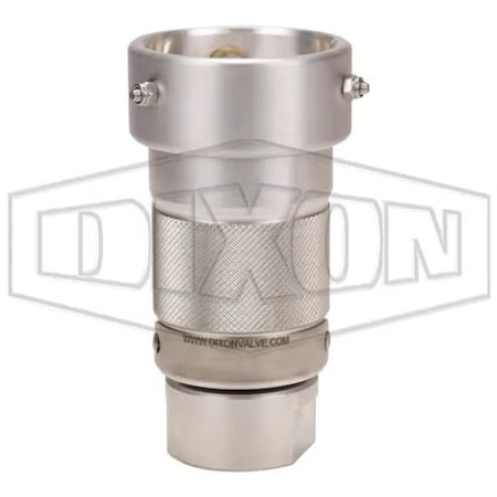 Dixon Mann-Tek by Mann Tek Dry Disconnect Coupler Hose Unit with FKM FPM Seals, 3/4 in Nominal, Aluminu DDC075AL