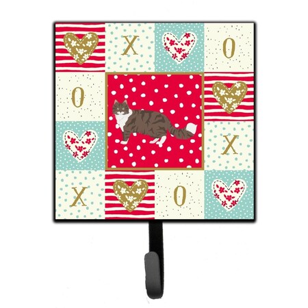 Carolines Treasures 4.25 x 1 x 7 in. Norwegian Forest Cat Love Leash or Key Holder CK5658SH4