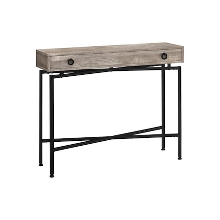 Homeroots 43" Taupe And Black Cross Leg Console Table 333211