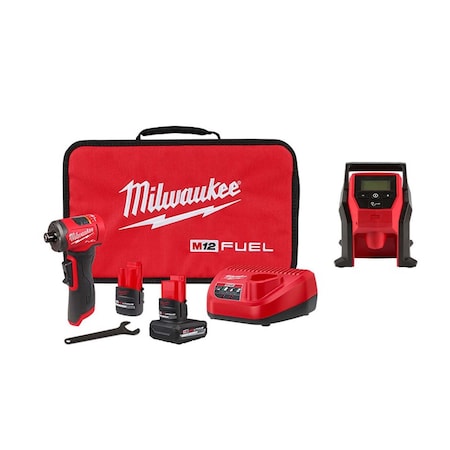 Milwaukee Tool M12 FUEL Die Grinder Kit + M12 Inflator 3485-22, 2475-20