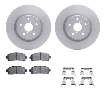 Dynamic Friction Co DFC GEOSPEC Coated Rotors with 5000 Brake Pads - Ceramic and Hardware 4512-13088