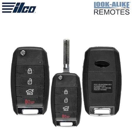 Kaba Ilco Kia 4-Button Flip Key FLIP-KIA-4B3