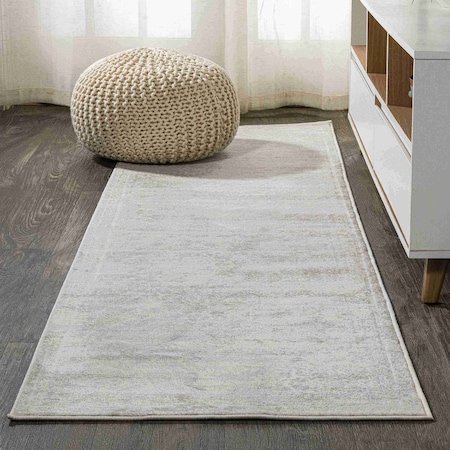 Jonathan Y Alhambra Ornate Medallion Modern Ivory 2 ft. x 8 ft. Runner Rug MDP400D-28