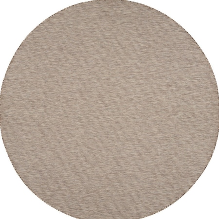 Homeroots 8' Beige Round Indoor Outdoor Area Rug 522447