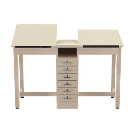 Diversified Spaces Rectangle Art/Drafting Table, 36" W, 30" H, Almond DT-2SA30