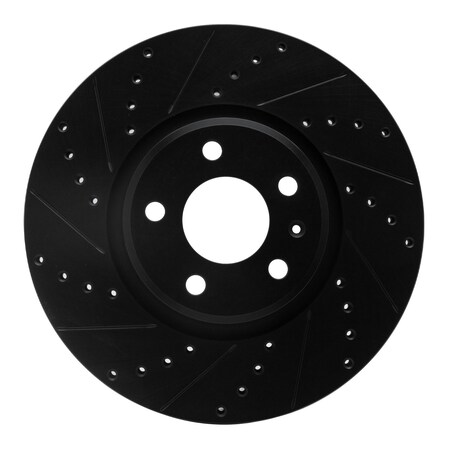 Dynamic Friction Co DFC Brake Rotor - Drilled and Slotted - Black 633-73065L
