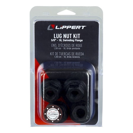 Lippert FLG LUG NUT KIT SWVL 5/8IN-18, 8PK 2024039635