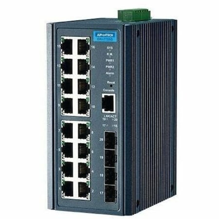Advantech 16G+4SFP Port Managed Ethernet Switch EKI-7720G-4F-BE