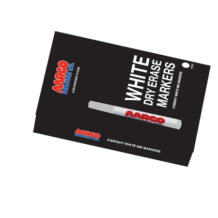 Aarco White Dry Erase Markers, 4PK BBM-4