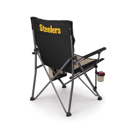 Picnic Time Family Of Brands NFL Pittsburgh Steelers - Big Bear XXL Camping Chair with Cooler 808-00-175-255-2