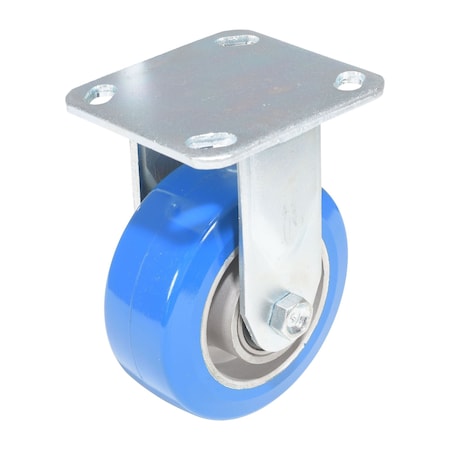 Vestil Polyurethane Precision Ball Bearing Rigid Caster 5 In. x 2 In. 617 lb Blue/Gray CST-PB-5X2PUA-R