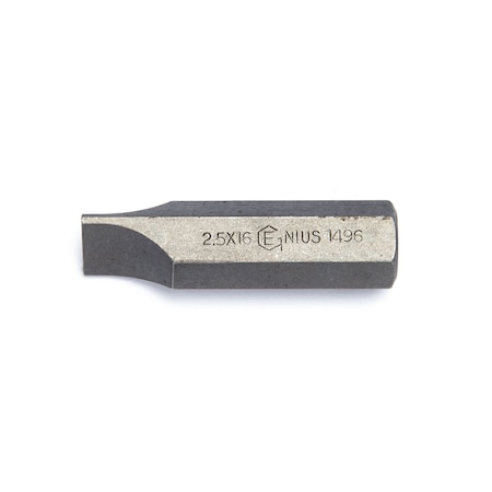 Genius Tools 14mm Hex Shank, 2.5 x 16.0mm Slotted Bit 56mmL 1496