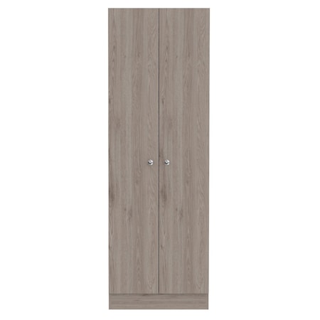 Homeroots 71in Light Gray Wood Pantry Or Storage Closet 477672