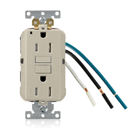 Leviton SmartlockPro GFCI 15A Leaded TR Ivory GFTR1-3LI