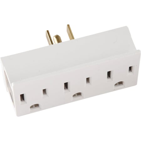 Leviton White 15A 3-Outlet Tap 008-00697-00W