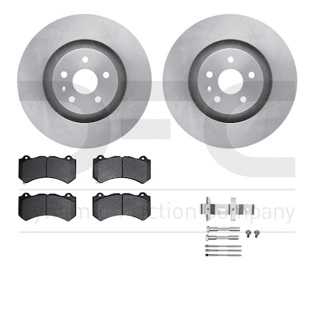 Dynamic Friction Co DFC Brake Rotor with 5000 Brake Pads and Hardware Kit 6512-46220