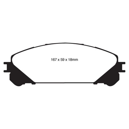 Ebc Yellowstuff Front Brake Pads for 2015 Lexus NX200t 2.0L Turbo DP41837R