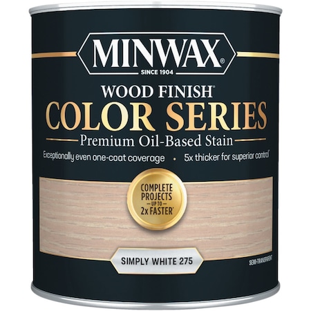 Minwax Wood Finish Color Series Oil-Based Stain Simply Wht 1 Qt. 800520000
