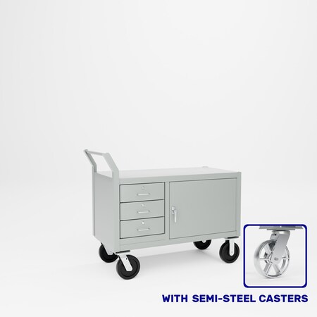 Pucel Mobile Maintenance Centers, 48 in W x 33 in H x 24 in D, Gray MDD-2448-8S