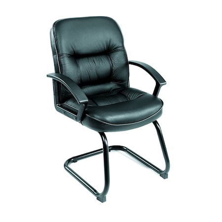Boss Office Products Mid-Back Leather-Plus Guest Chair B7309