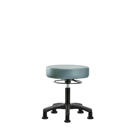 Blue Ridge Ergonomics Vinyl Mini-Stool, Desk, Glides, Storm BR-VDHMS-RG-RG-8822