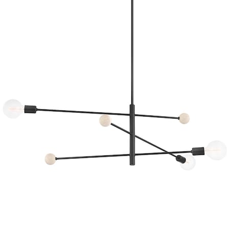 Mitzi Slater 3 Light Chandelier 31.75 In. Soft Black H491803-SBK