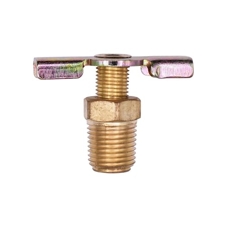 Auveco Brass External Seat Drain Cock Valve 1/8in Pipe, 5PK 370