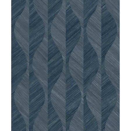 Advantage Oresome Indigo Ogee Wallpaper 4025-82501