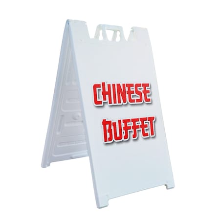 Signmission Chinese Buffet, A-Frame & 2 Decals Installed, Heavy-Duty Plastic Frame SBHD-D-2436-Chinese Buffet